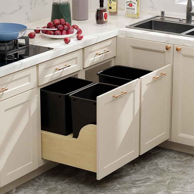 ROOMTEC 35QT Kitchen Trash Can, Sturdy and Lightweight Slim Trash Can, Trash - Image 5