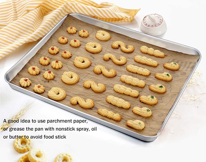 TeamFar Baking Sheet, Stainless Steel Baking Pan Cookie Sheet, Healthy & Non - Image 6