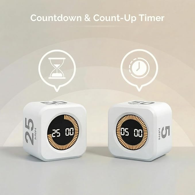 KADAMS Pomodoro Cube Timer Productivity Visual Timer - Image 7