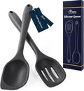 HOTEC Heat Resistant Silicone Cooking Spoon Spatula, Large Kitchen Solid and by Hotec