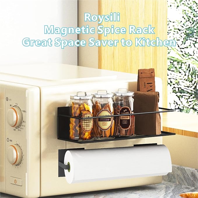 Magnetic Spice Rack For Refrigerator, Space Saving Magnetic Shelf For Fridge - Image 4
