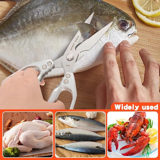 Kitchen Scissors Set Stainless Steel Kitchen Shear Heavy Duty Sharp Poultry - Image 6