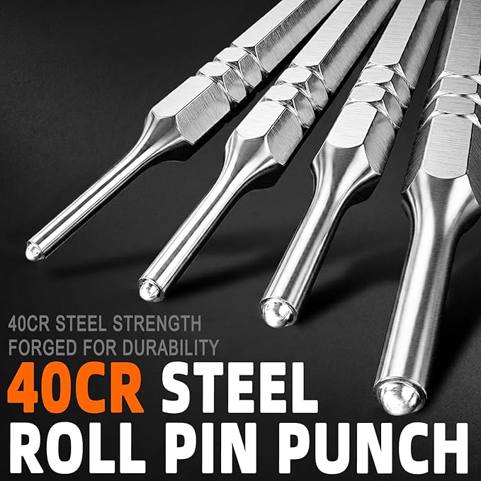 BESTNULE 8 Piece Roll Pin Punch Set, Pin Punch Set, Punch Tools - Image 3
