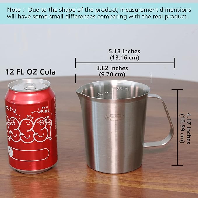 Newness Stainless Steel Measuring Cup, Metal Measuring Cup - Image 7