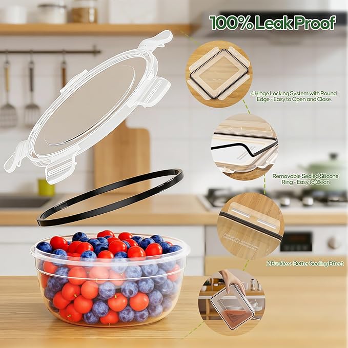 JSCARES 62 PCS Large Food Storage Containers - Image 4