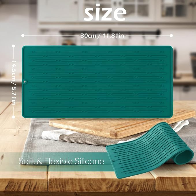 GeeRic Dish Drying Mats, Heat-resistant Silicone Mat - Image 2