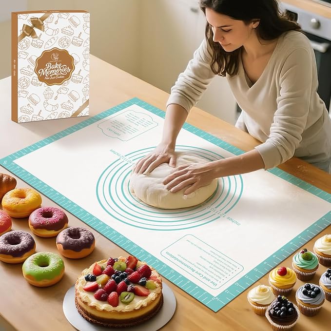 Non stick Silicone Pastry Mat, Dough Mat by MimekitchenKitchenHelper