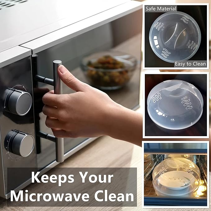 Microwave Splatter Cover for Food Large Microwave Plate Food Cover - Image 2
