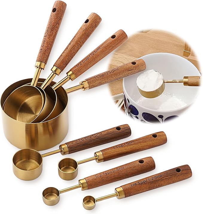 Premium Stainless Steel Measuring Cups and Spoons Set by Unknown