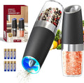 CIRCLE JOY Gravity Electric Salt and Pepper Grinder Set Automatic Salt and by CIRCLEJOY