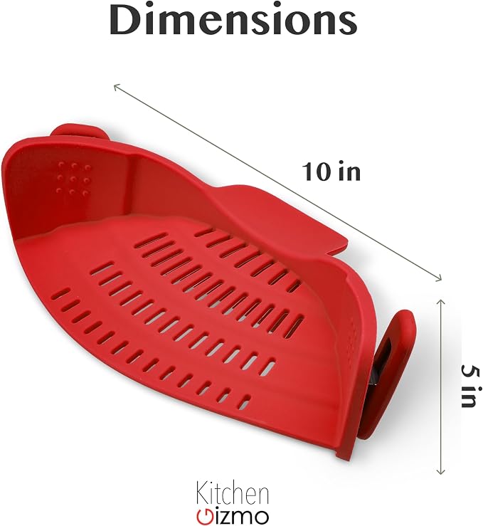 Kitchen Gizmo Snap N Strain Silicone Pot Strainer - Image 3
