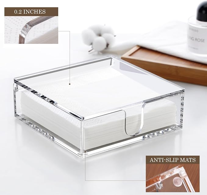 DINGHUO Acrylic Napkin Holder, Indoor & Outdoor, Bathroom Vanity - Image 6