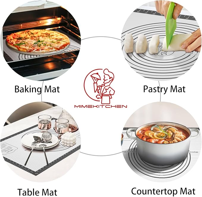 Silicone Baking Mat with Measurement, Non Stick Silicone Pastry Mat - Image 4
