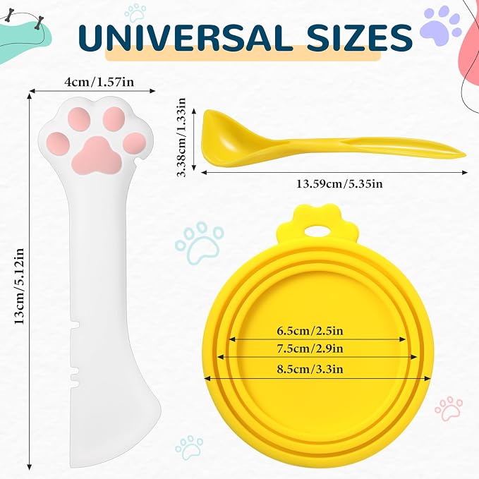 Uiifan Cat Food Lid Cat Food Can Covers Lids 8 Pcs Pet Can Supplies Set 5 - Image 2