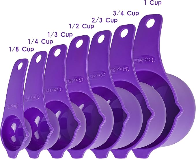 Plastic Measuring Cups and Spoons Set 15, 7 Dry&Liquid Measuring Cup Spoon Set - Image 5