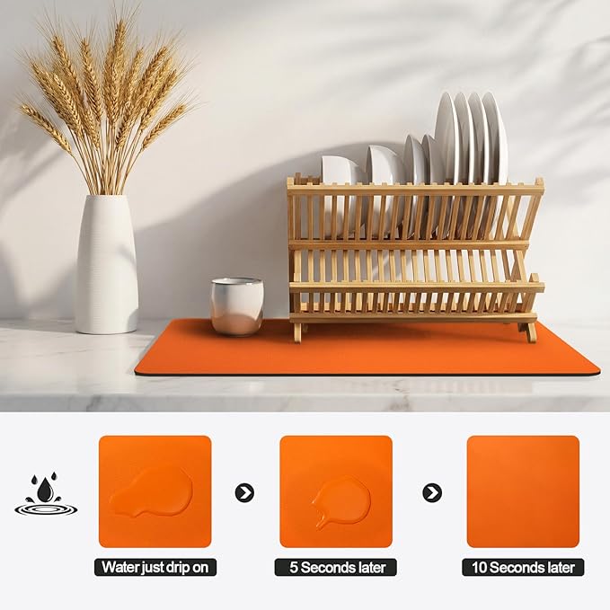 Ecotrim - Dish Drying Mat for Kitchen Counter | Coffee Bar Mat for Countertops - Image 4