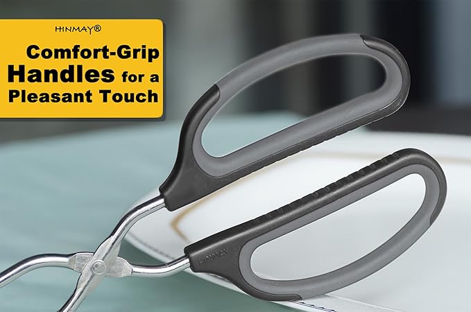 HINMAY Stainless Steel Scissor Tongs Cooking Tongs Set - Image 5