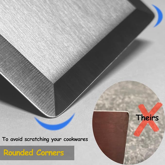 Professional Metal Spatula for Cast Iron Skillets and Flat Top Grills, Full - Image 3