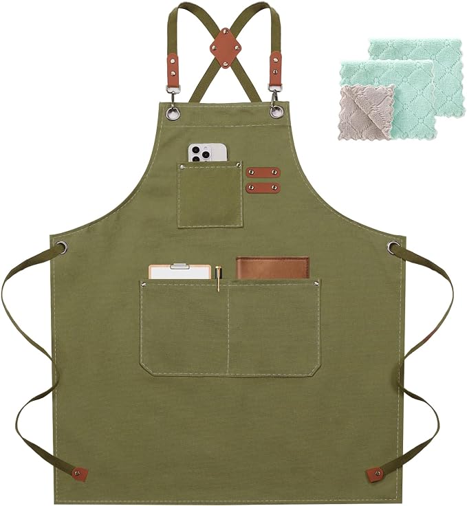 ZOMAO Chef Apron for Women Men by ZOMAO