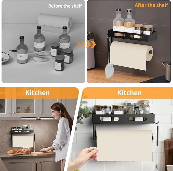 Paper Towel Holder Wall Mount for Kitchen, Paper Towel Holder - Image 5