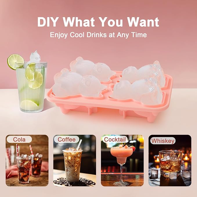 3D Cat Ice Cube Mold Silicone Large Ice Cube Tray - Image 5