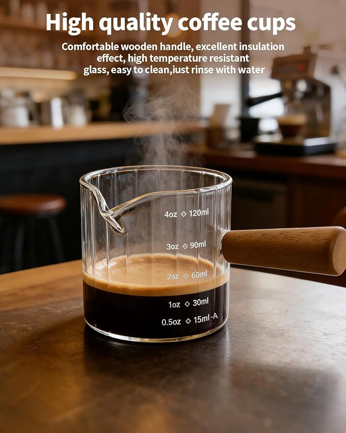 Espresso Measuring Cup 4 Oz, Espresso Glass Cups - Image 3