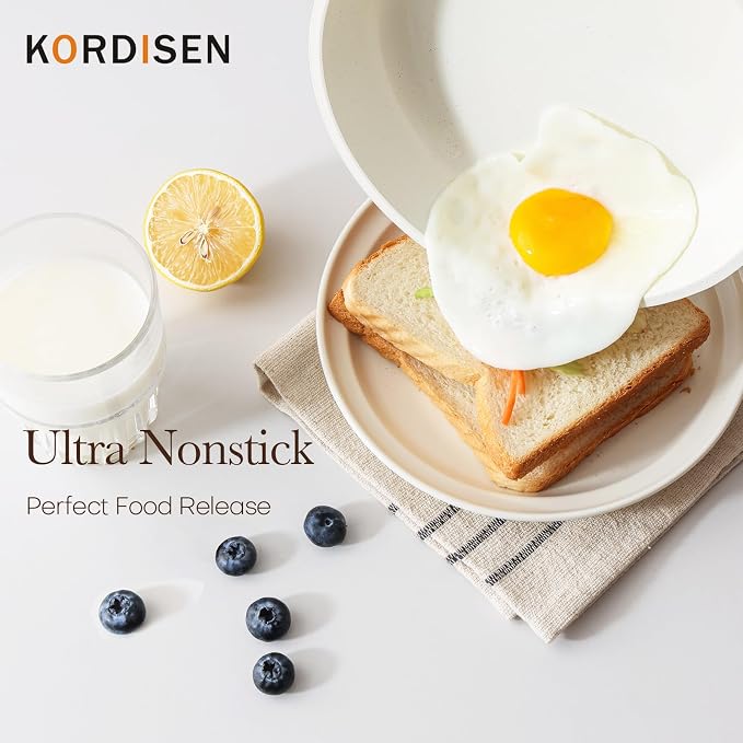 Kordisen Ceramic Non Stick Frying Pans Skillet, 8 Inch Ceramic Small Egg Pan - Image 2
