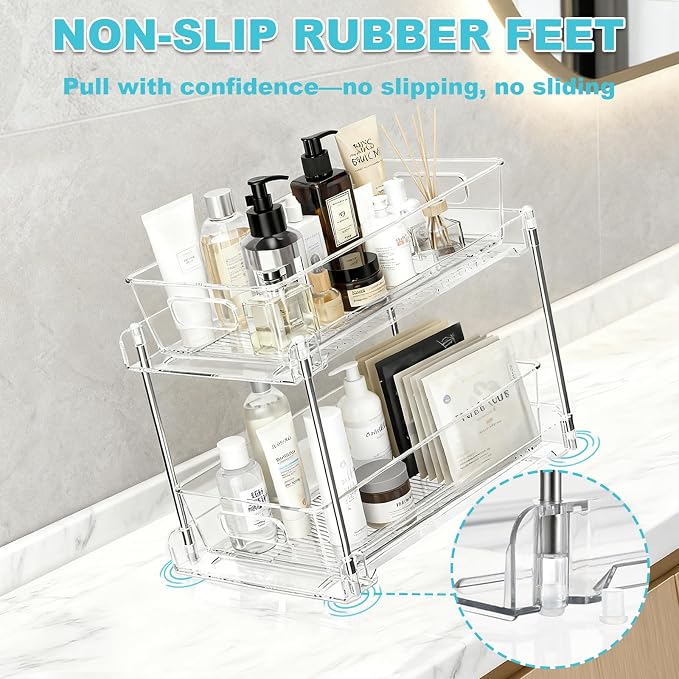 2 Tier Under Sink Organizer Bathroom Organizers and Storage - Image 6
