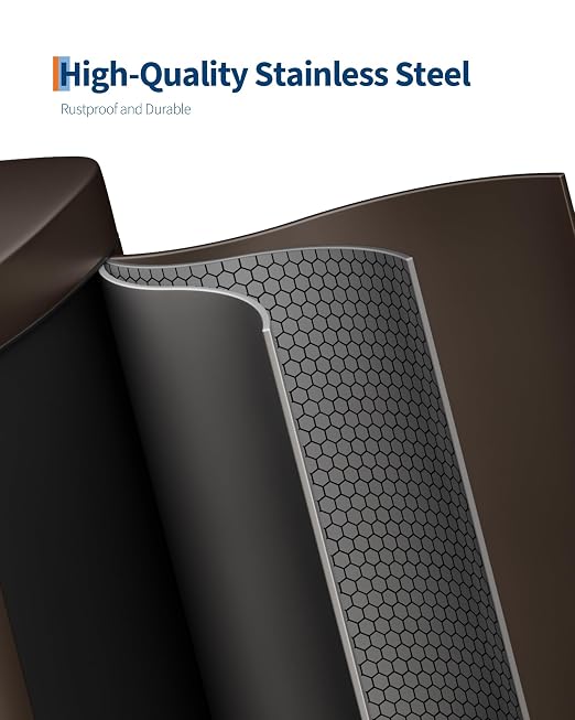 GarveeHome Stainless Steel Kitchen Trash Can, 13 Gal / 50 L Step-On Garbage Bin - Image 3