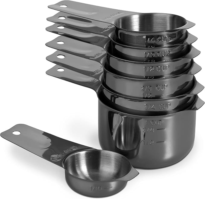 Set of 7 Heavy Duty Measuring Cups, 18/8 Stainless Steel - Image 4