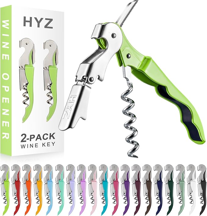 HYZ 2-Pack Wine Opener Waiter Corkscrew, Professional Wine Key by HYZ