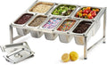 CURTA Expandable 18/8 Stainless Steel Spice Rack Set, NSF Certified, 2-Tier by CURTA