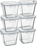 Glass Soup Containers with Lids 32 oz, 4 Cup Glass Storage Containers, Tall by Susukkie