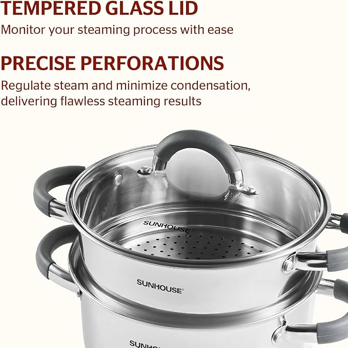 SUNHOUSE 3 Quarts Steamer Pots - Image 6