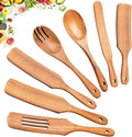 Spurtles Kitchen Tools Wooden, Natural Premium Spatula Set, Heat Resistant by Unknown