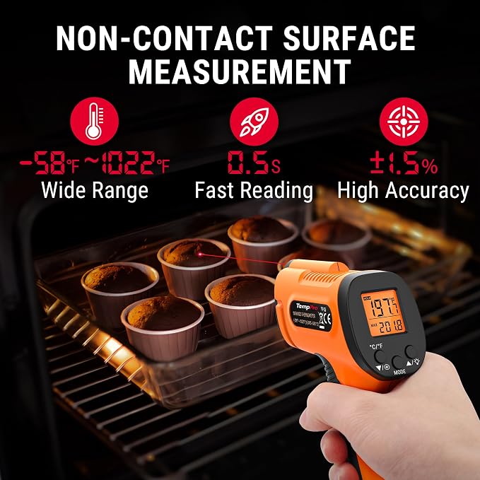 TempPro Temperature Gun, Infrared Thermometer Gun - Image 3