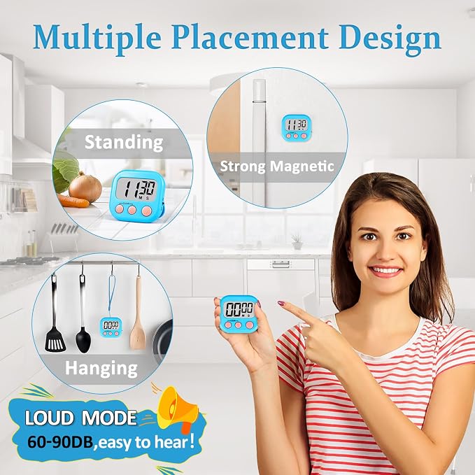 ZILLEEN Classroom Timers for Kids Classroom Magnetic Digital Kitchen Timers for - Image 2