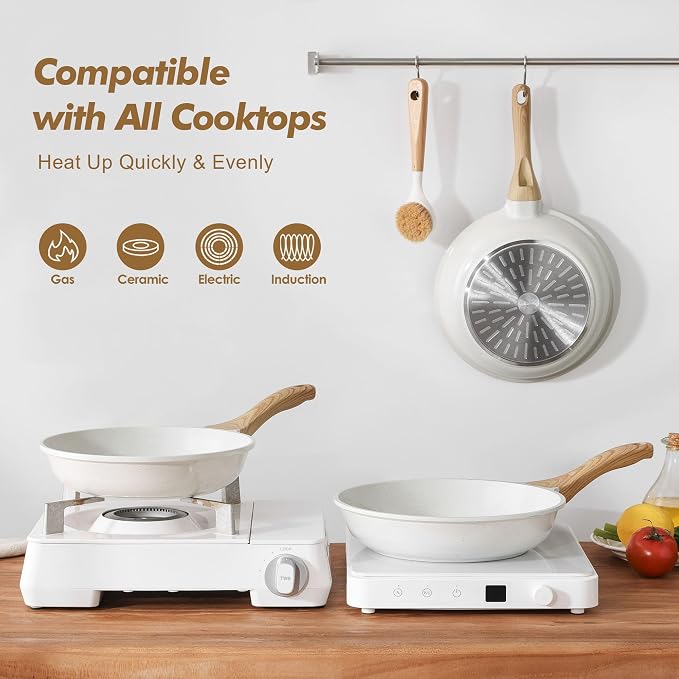 SENSARTE Nonstick Frying Pan Skillets, Healthy Cookware Chef's Pan, PTFE & PFAS - Image 7