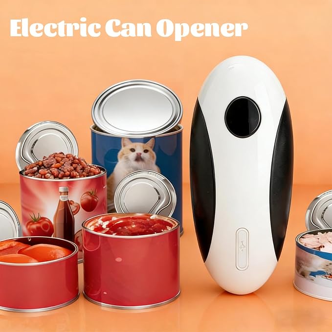 Electric Can Opener, USB Rechargeable Can Opener, One-Touch Cordless Can Opener - Image 7