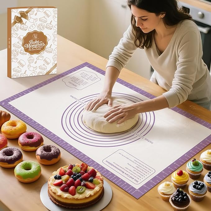 Silicone Baking Mat, Non Stick Pastry Mat Sheet by MimekitchenKitchenHelper