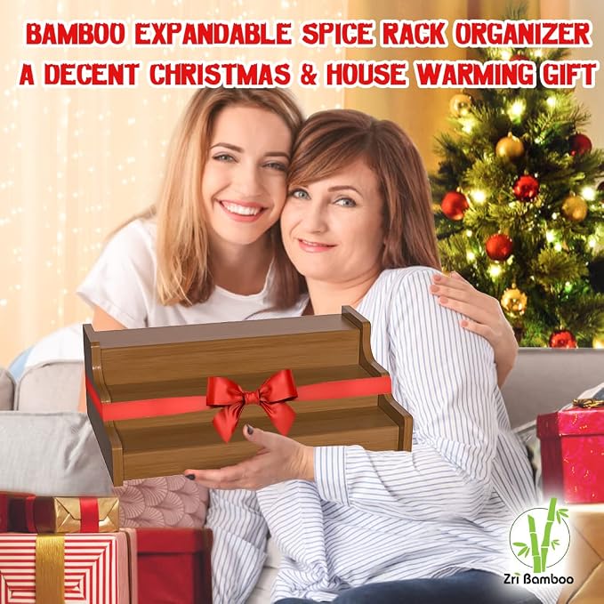 Bamboo Spice Rack Cabinet Organizer - Image 7