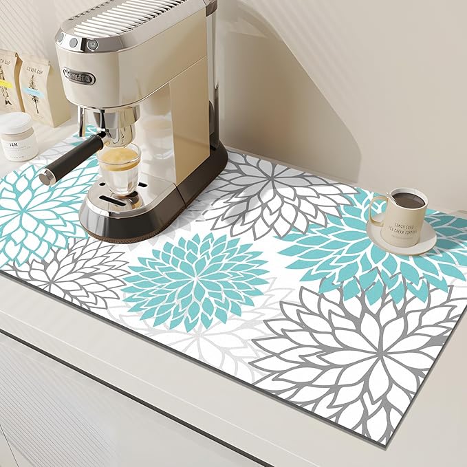 Findosom 2PCS 17" x 32" Dish Drying Mat & 24" x 5.5" Sink Splash Guard - Image 4