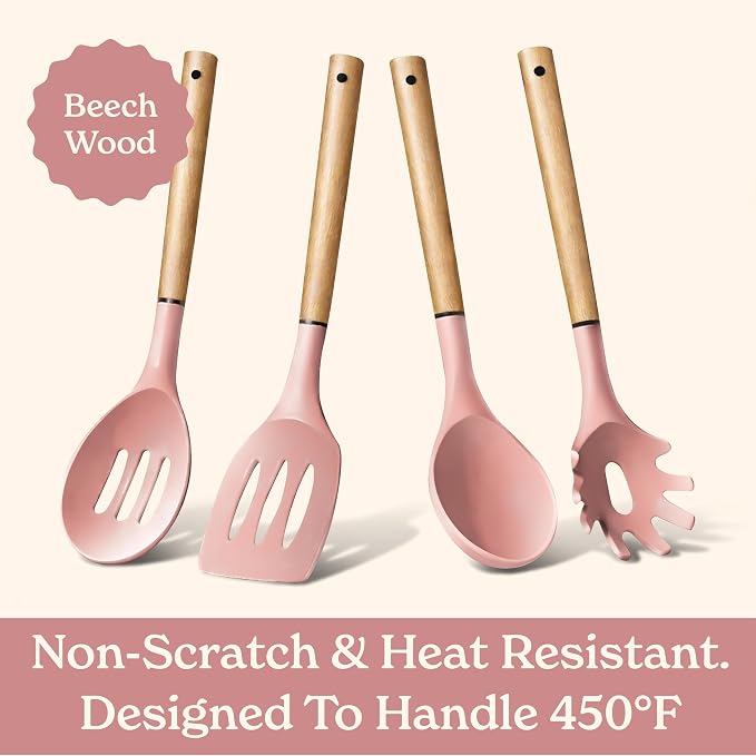 Country Kitchen Non Stick Silicone Utensil Set - Image 5