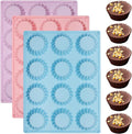 Silicone Peanut Butter Cup Molds, 3 Pack, 12-Cavity Non-stick Candy Chocolate by Fchil