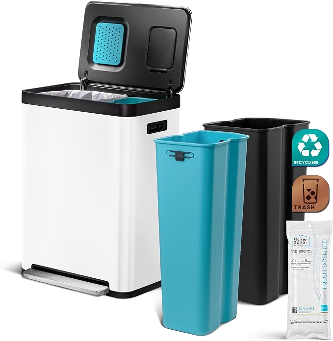 Home Zone Living 19 Gallon Kitchen Trash Can by HomeZoneLiving