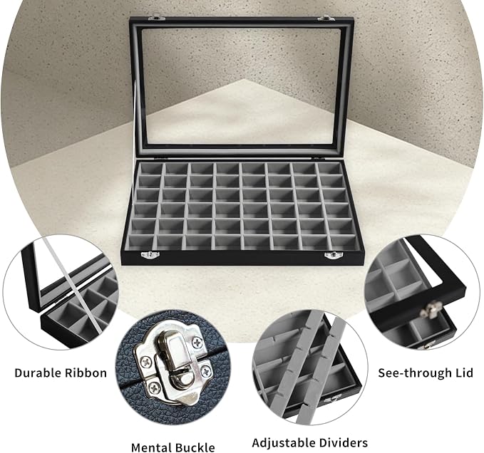 Stratalife Jewelry Organizer 48 Grid Jewelry Tray - Image 2