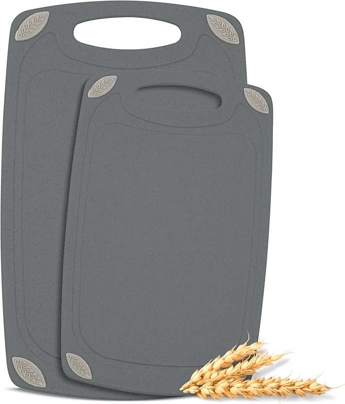 AXIOM CREATIONS 2-Piece Reversible Cutting Board Set Made from Natural Food by AXIOMCREATIONS