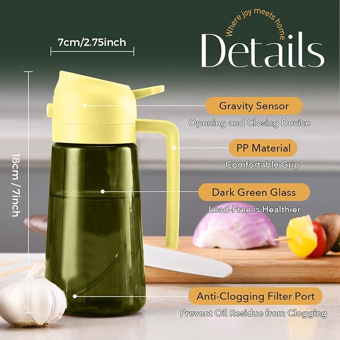 YARRAMATE 16oz/470ml Light-Blocking Dark Oil Sprayer - Image 9