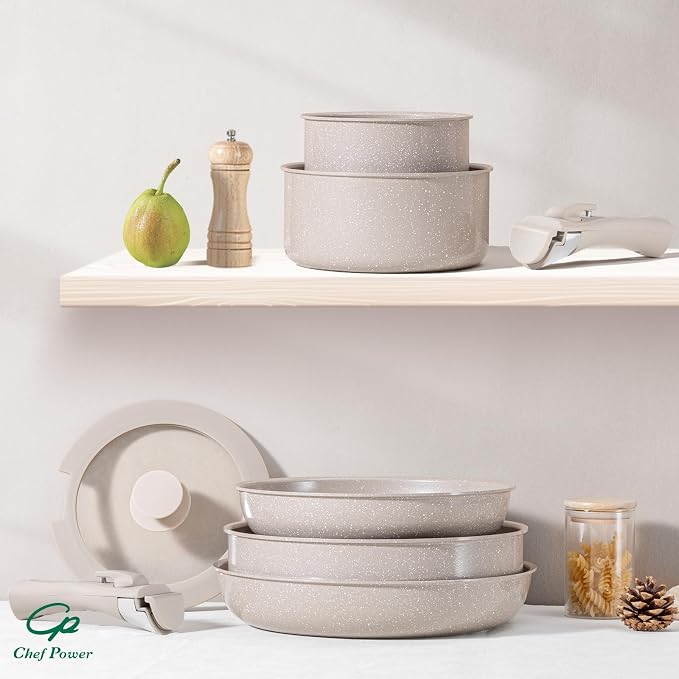 Chef Power Ceramic Nonstick Pots and Pans Set 19 Piece - Image 8