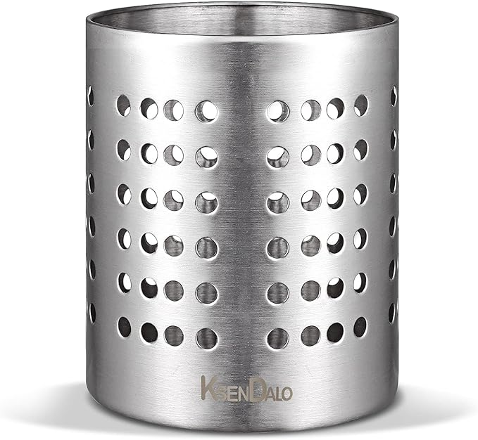 KSENDALO Small Stainless Steel Utensil Holder, SUS304 Silverware Utensil Drying by KSENDALO